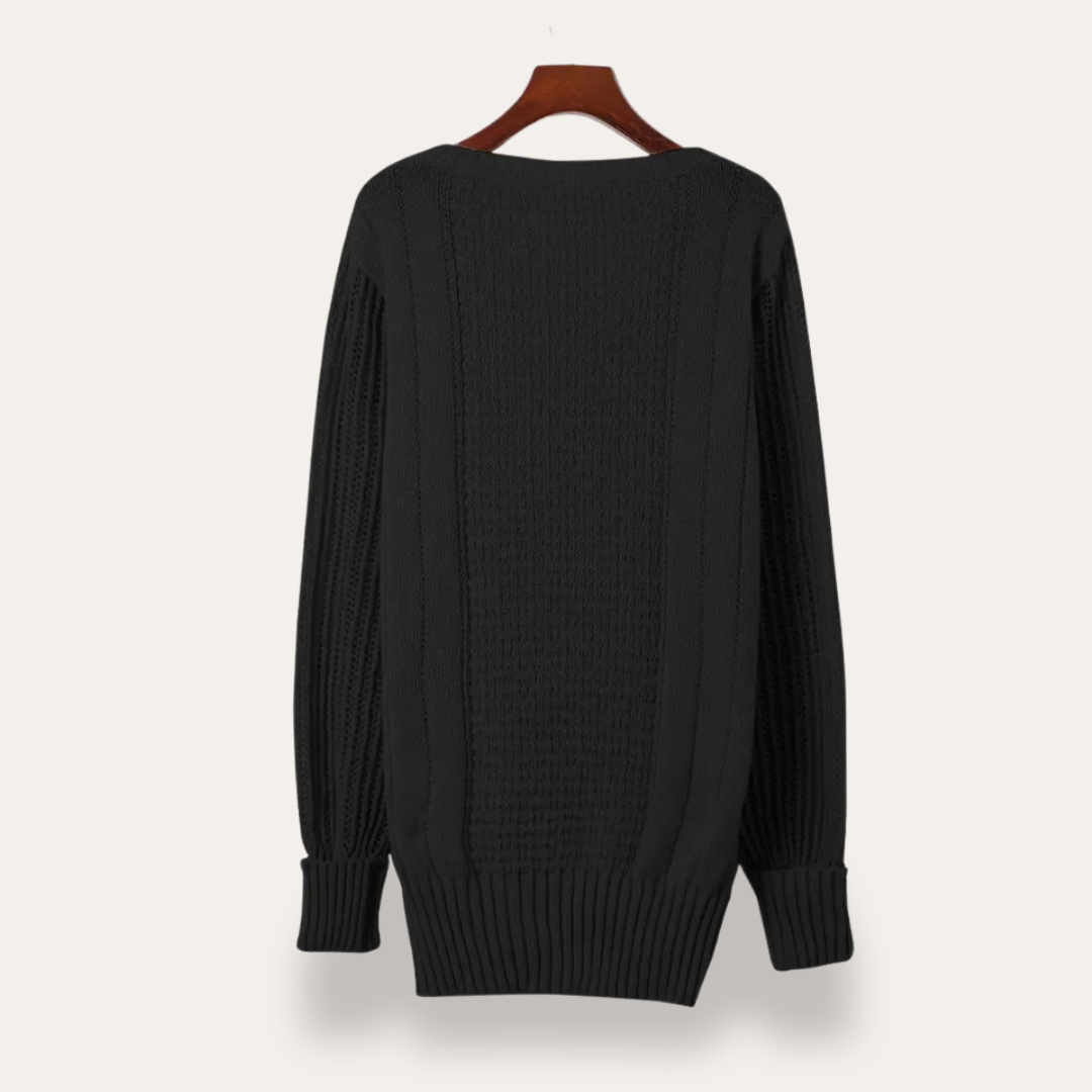 Strickpullover mit Zopfmuster für Damen | Vestea