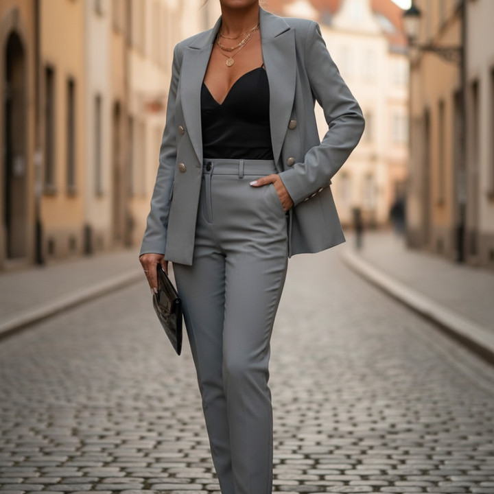 Damen Outfit Set Blazer Hose Elegant | Vestea