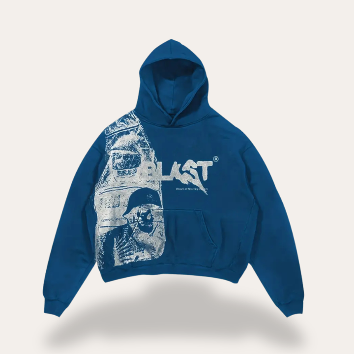Damen Casual Streetwear Blast Hoodie mit Soldaten-Print | Vestea