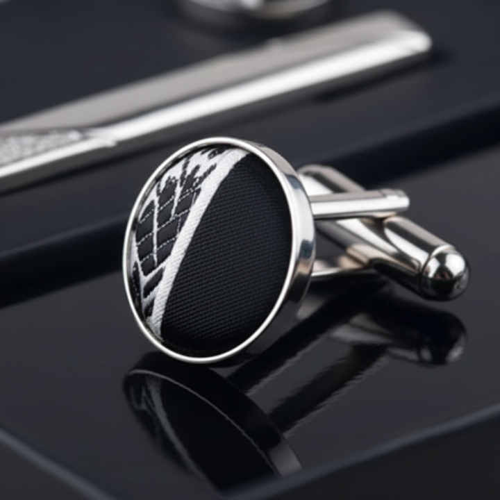 Krawatte mit Manschettenknöpfen | Vestea