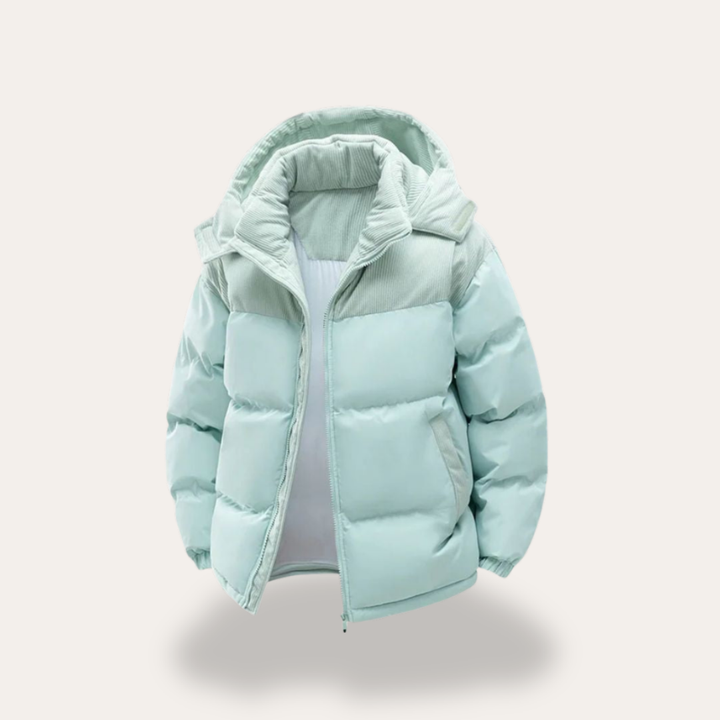 Unisex Steppjacke mit Kapuze Winter Cord | Vestea