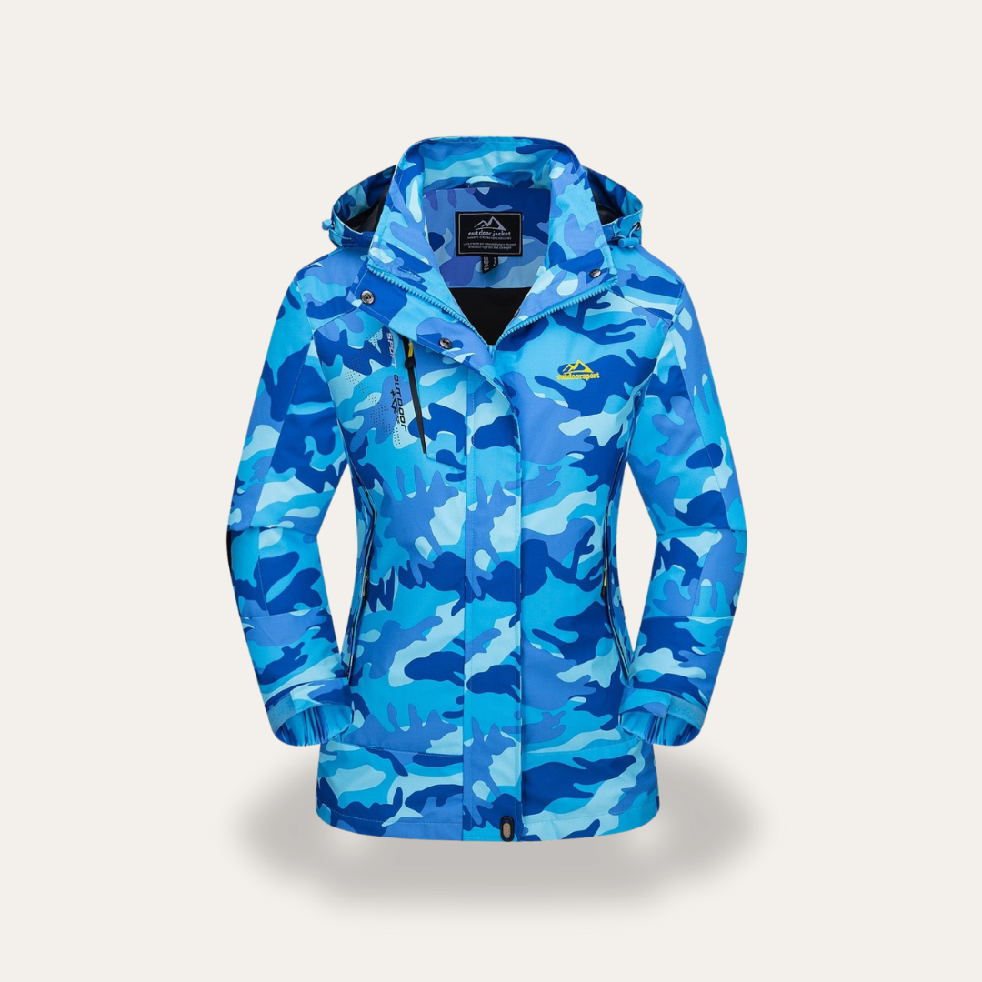 Damen Outdoorjacke wasserdicht mit Kapuze und Reißverschluss | Vestea