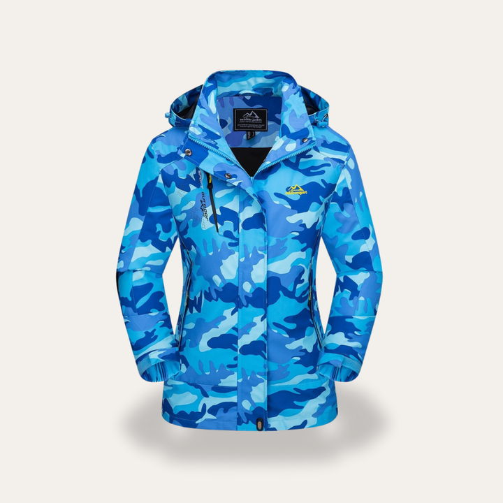 Damen Outdoorjacke wasserdicht mit Kapuze und Reißverschluss | Vestea