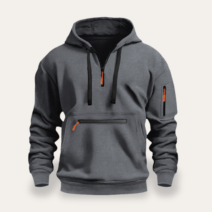 Herren Hoodie mit Reißverschluss Taschen | Vestea