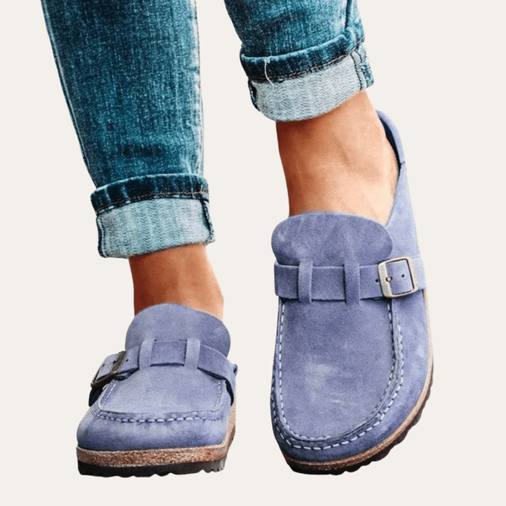 Orthopädische Clogs aus Wildleder für Damen | Vestea