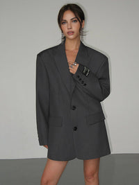 Women's Blazer Oversized Lapels Long Sleeve Fit