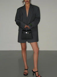 Women's Blazer Oversized Lapels Long Sleeve Fit