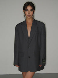 Women's Blazer Oversized Lapels Long Sleeve Fit