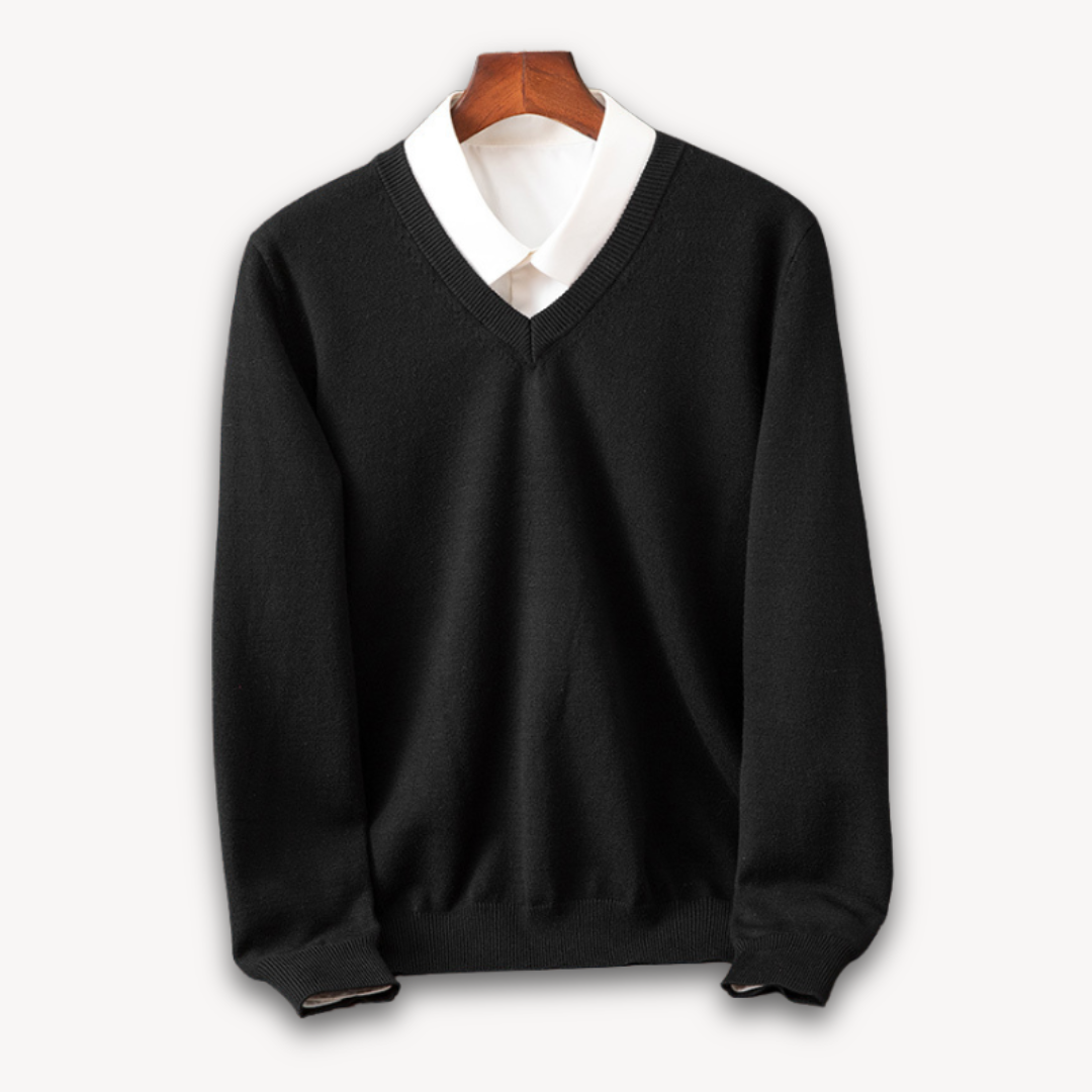 Herren Kaschmir Pullover mit V-Ausschnitt | Vestea