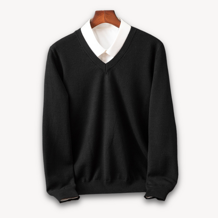 Herren Kaschmir Pullover mit V-Ausschnitt | Vestea