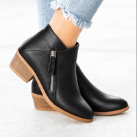 Botines ortopédicos de tacón para mujer | Cierre lateral de cremallera