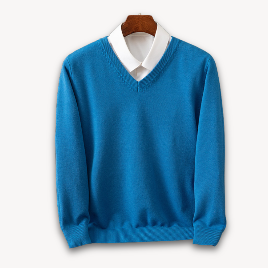 Herren Kaschmir Pullover mit V-Ausschnitt | Vestea