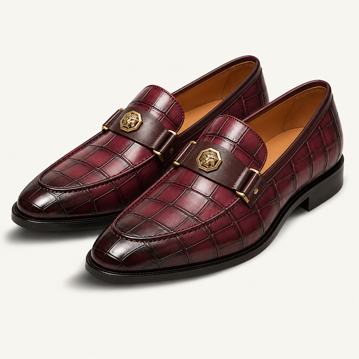 Men's Faux Leather Horsebit Loafers | Formal Dress Shoe
