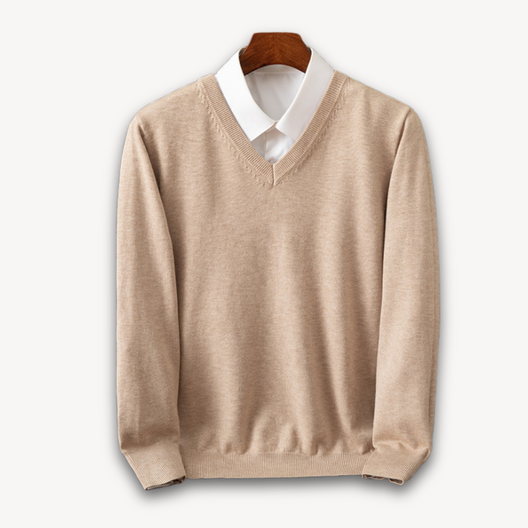 Herren Kaschmir Pullover mit V-Ausschnitt | Vestea
