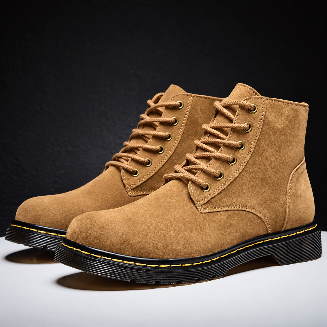 Men's Genuine Suede Boots | Lug Sole Ankle