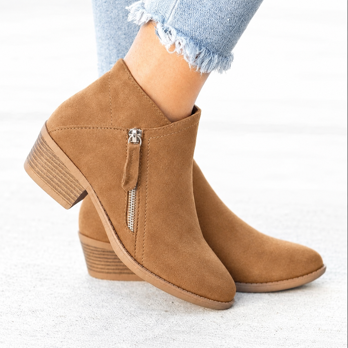 Botines ortopédicos de tacón para mujer | Cierre lateral de cremallera