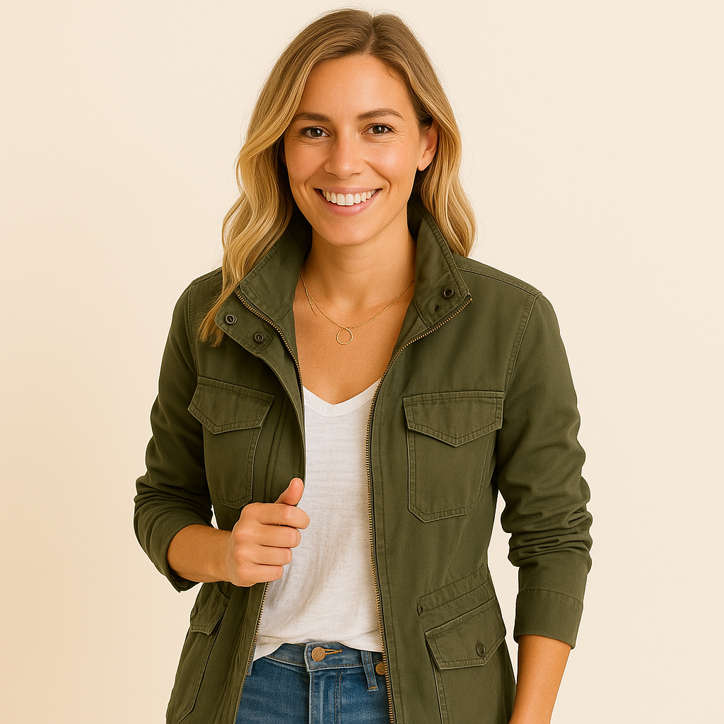 Damen Windbreaker Jacke mit Reißverschluss | Vestea