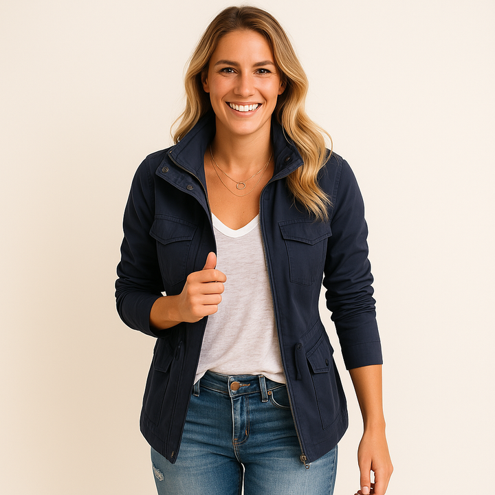 Damen Windbreaker Jacke mit Reißverschluss | Vestea