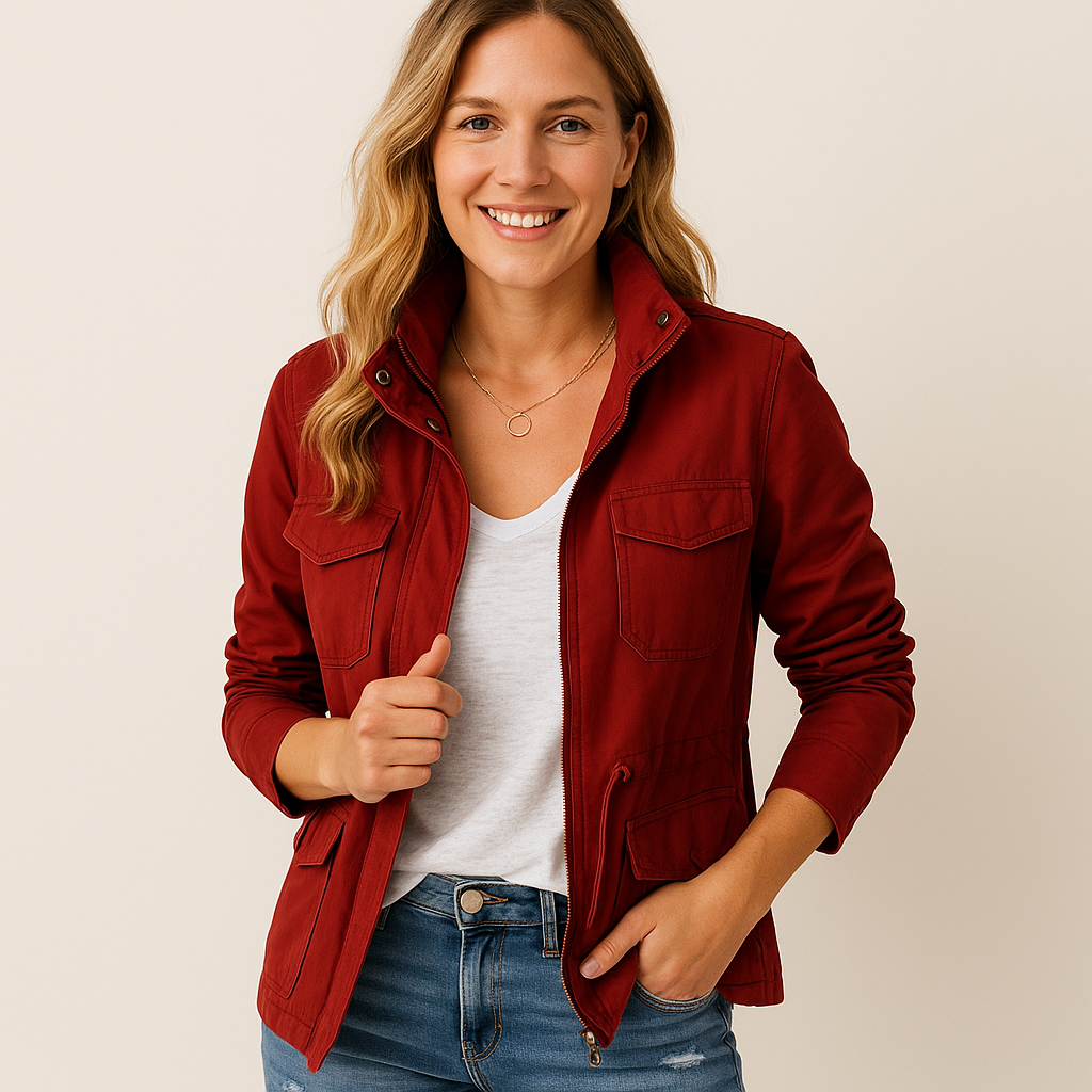 Damen Windbreaker Jacke mit Reißverschluss | Vestea