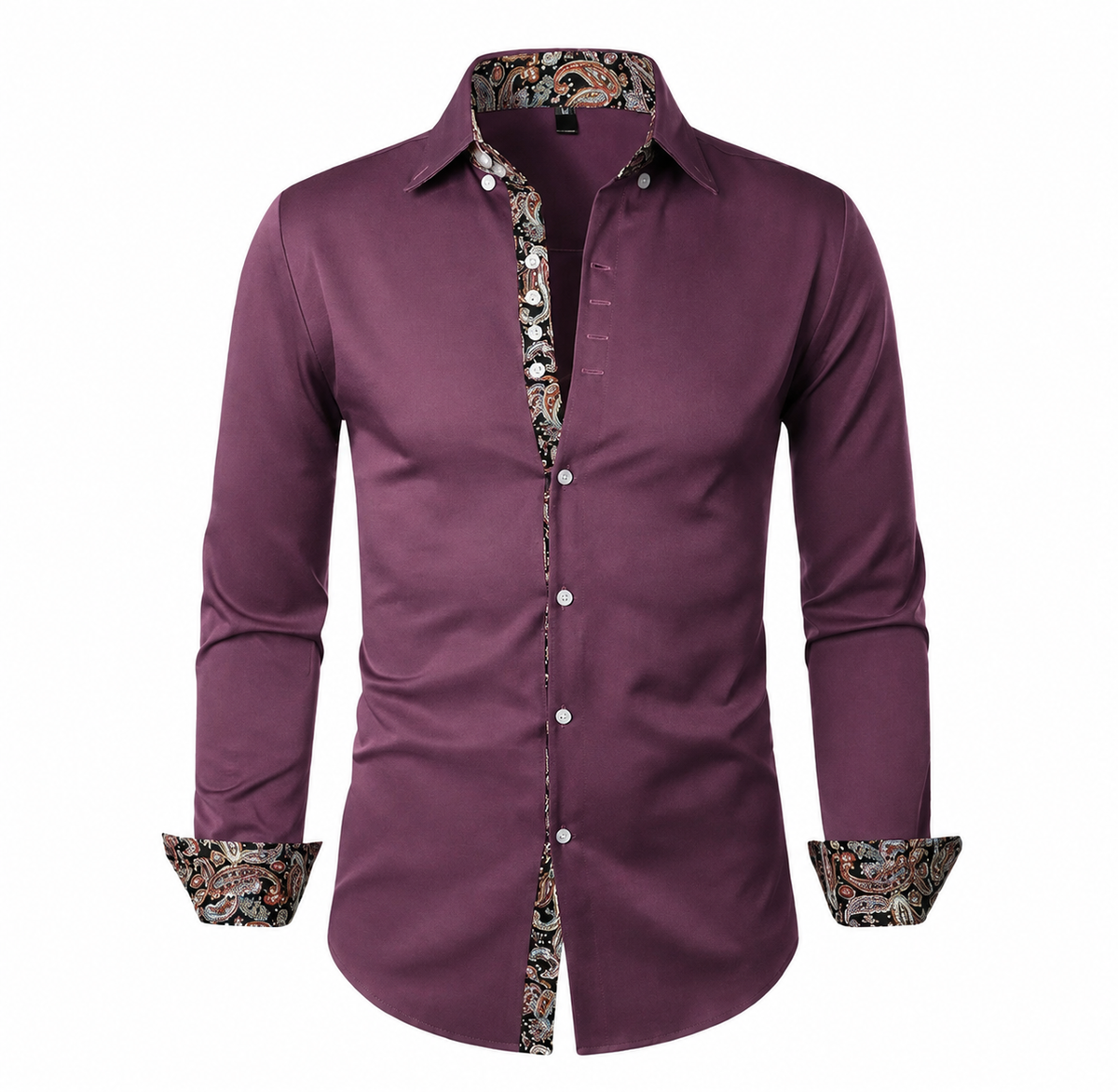Chemise ajustée pour homme à motif cachemire