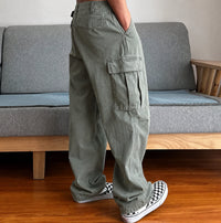Men's Loose Fit Washed Cargo Pants