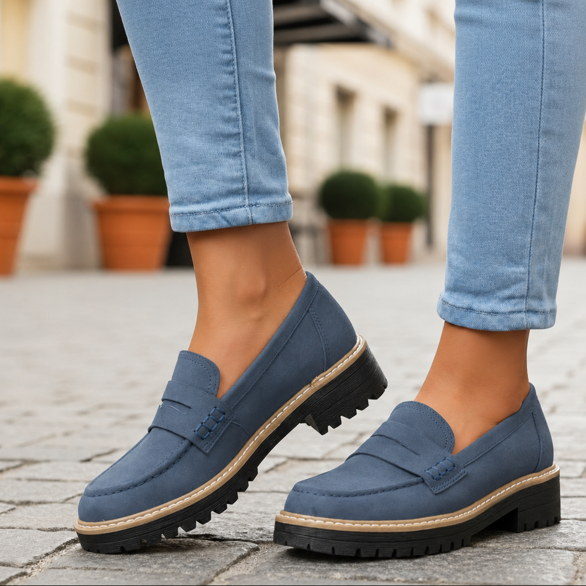 Mocassins orthopédiques pour femmes Semelle intérieure rembourrée Ajustement ergonomique