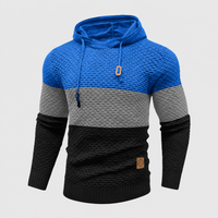 Men's Triple Tone Knit Pullover | Stripe Knit Hoodie