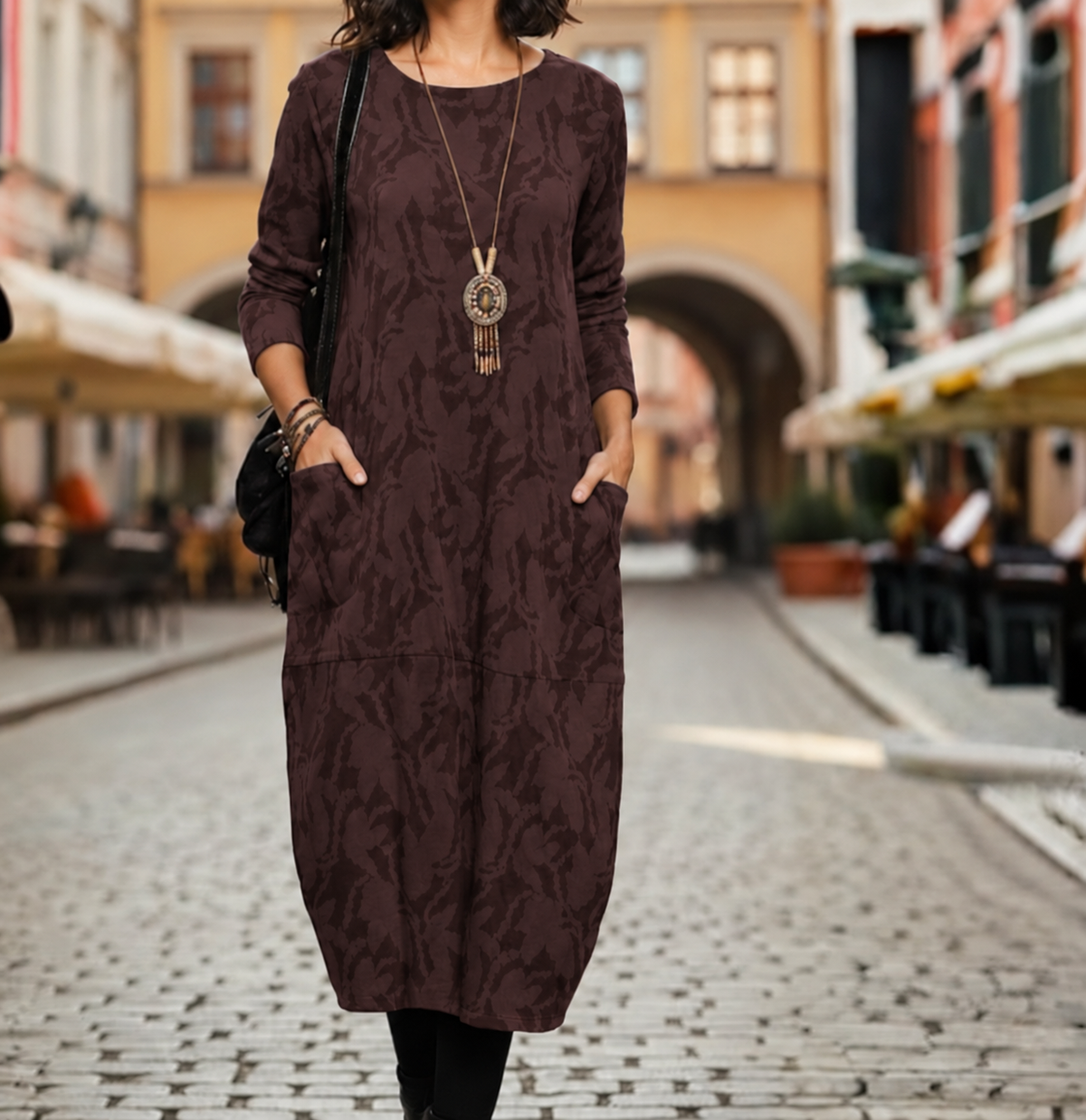 Women Winter Dress Long Sleeve Fitted Silhouette