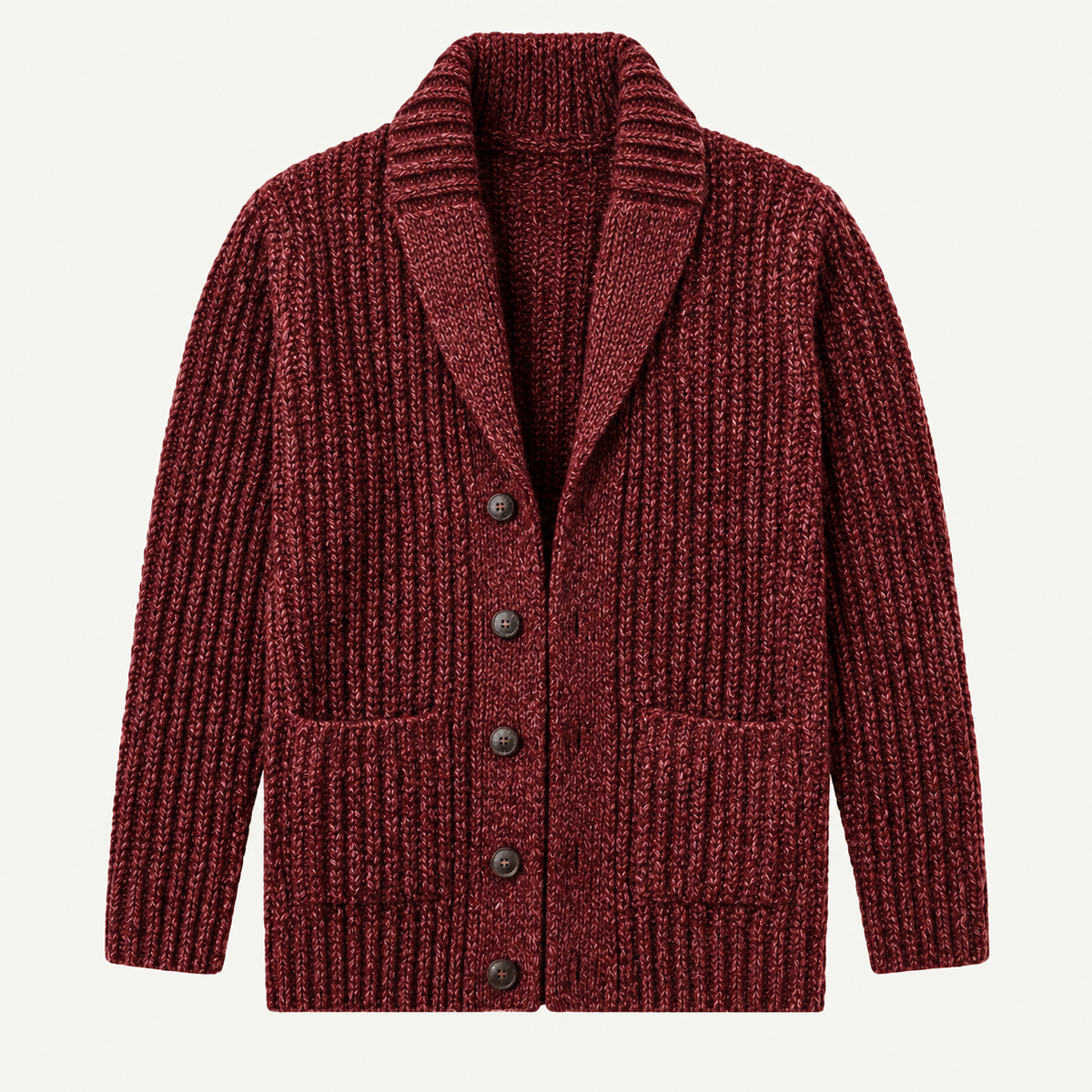 Men's Chunky Knit Shawl Collar Cardigan | Cable-Knit Winter