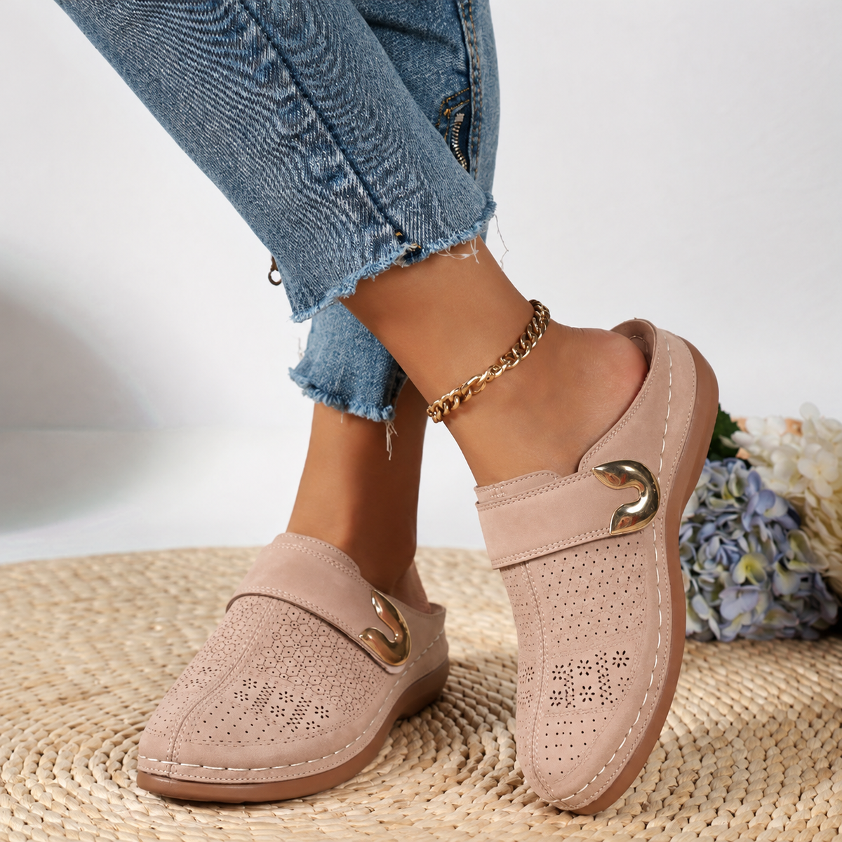 Women's Orthopedic Comfort Slippers | Non-Slip Sole Buckle