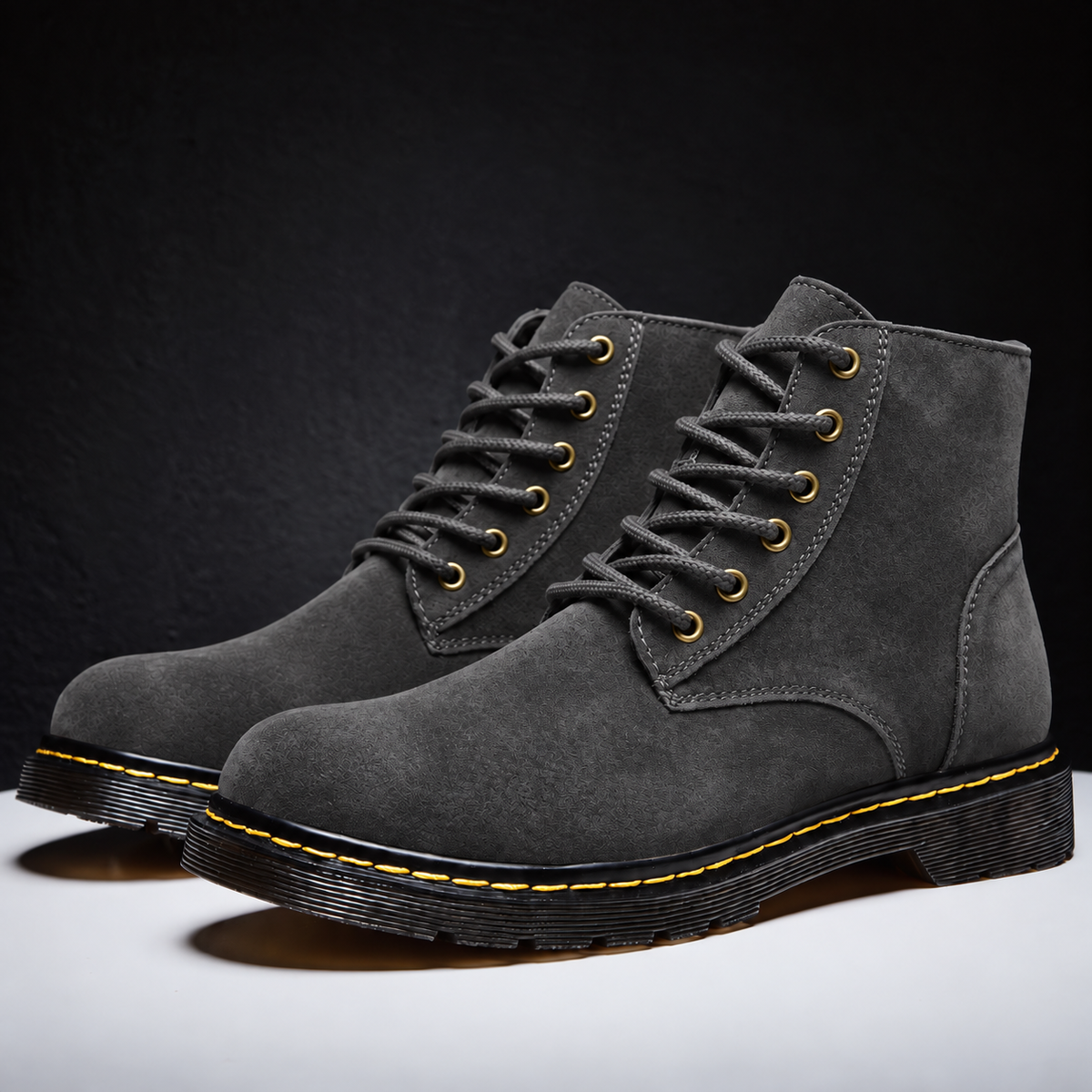 Men's Genuine Suede Boots | Lug Sole Ankle
