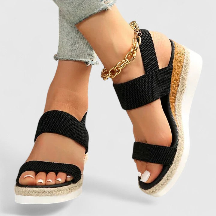 Sandales orthopédiques pour femmes avec bride ajustable, soutien de la voûte plantaire, semelle rembourrée, bout ouvert