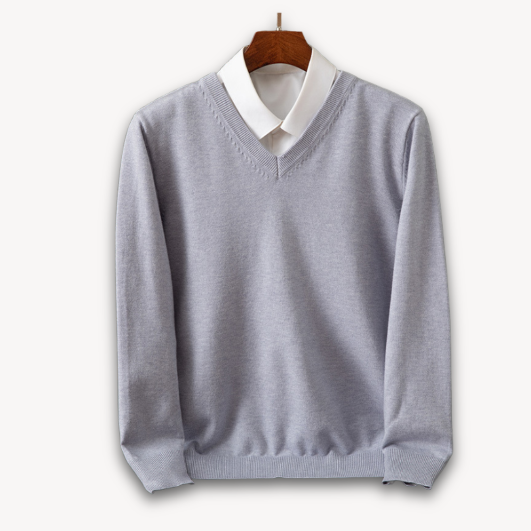 Herren Kaschmir Pullover mit V-Ausschnitt | Vestea