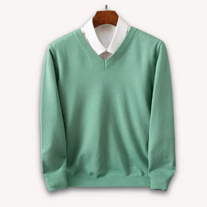 Herren Kaschmir Pullover mit V-Ausschnitt | Vestea