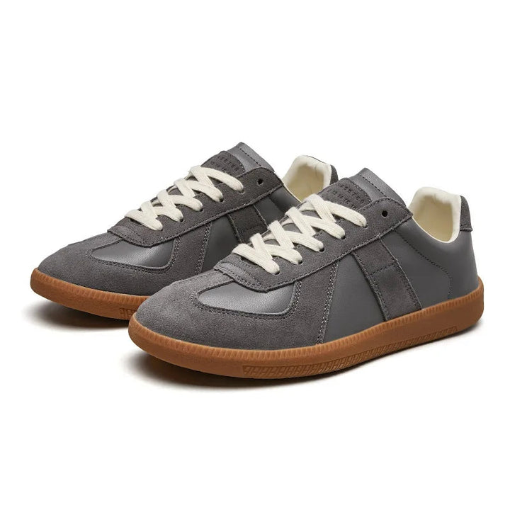 Zapatillas de cuero para hombre, con cordones, antideslizantes, bajas y casuales