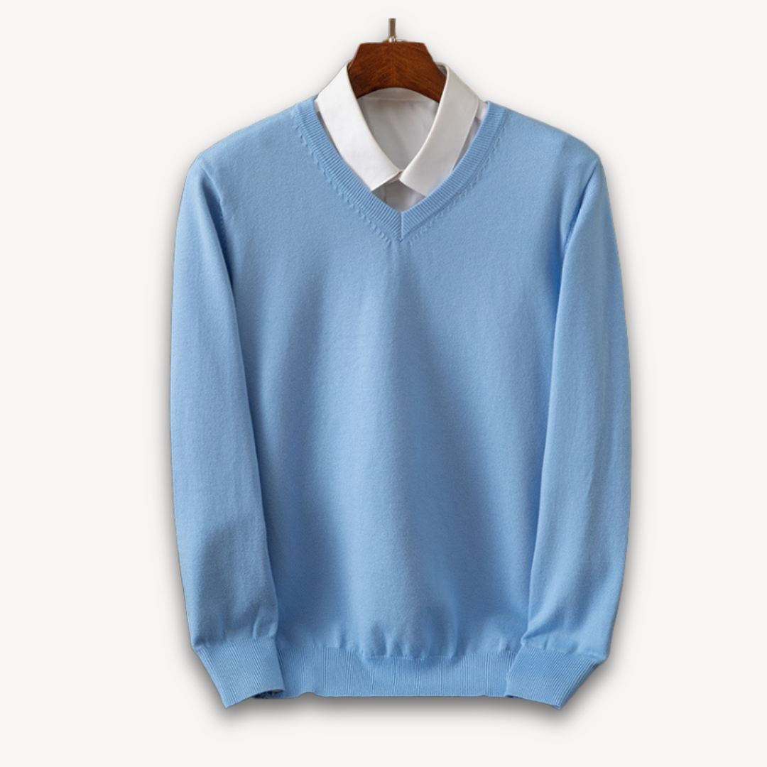 Herren Kaschmir Pullover mit V-Ausschnitt | Vestea