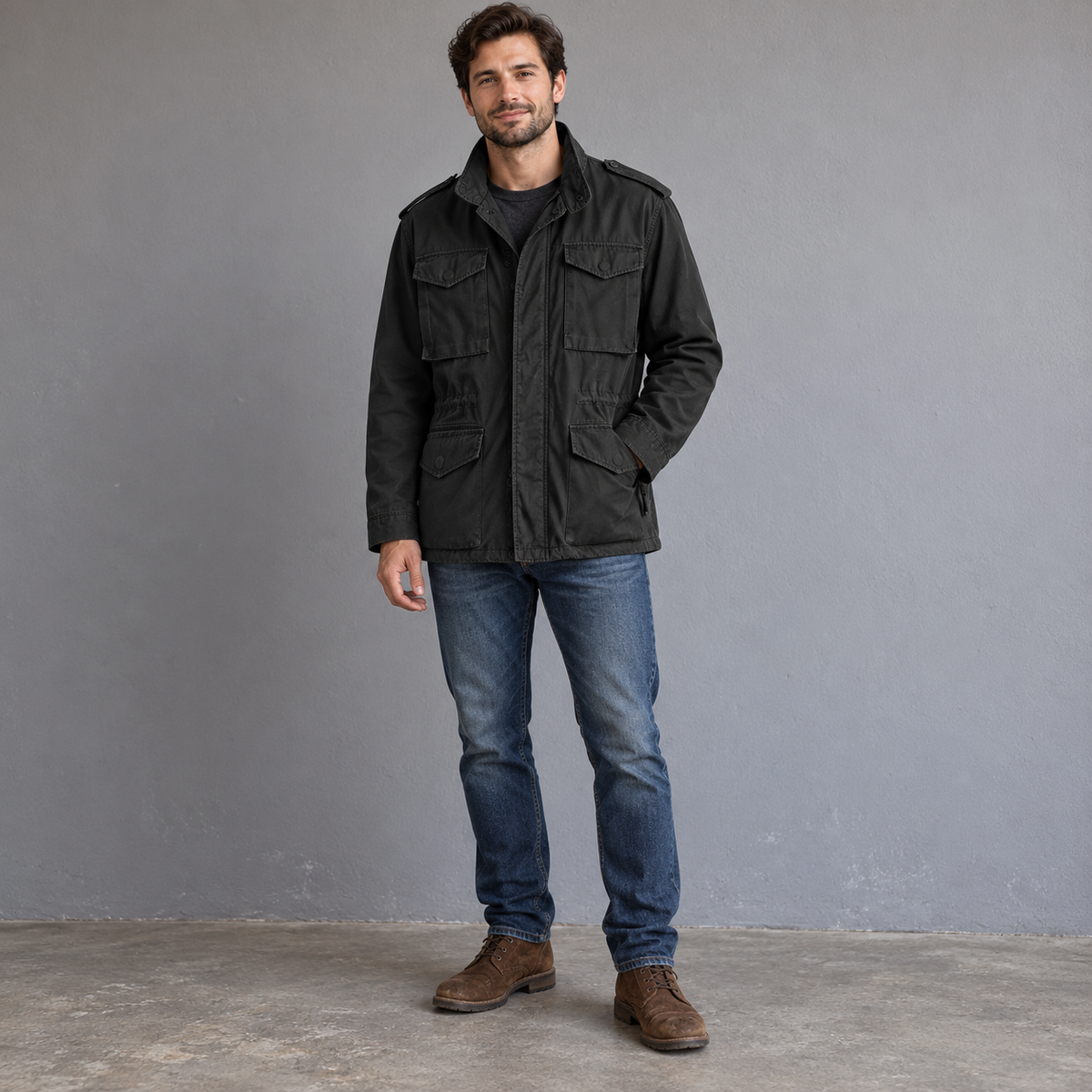 Men's Multi-Pocket Field Jacket | Military Style