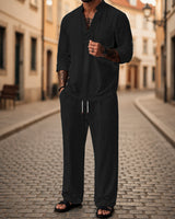 Men's Cotton-Linen 2-Piece Shirt Set | Relaxed Fit
