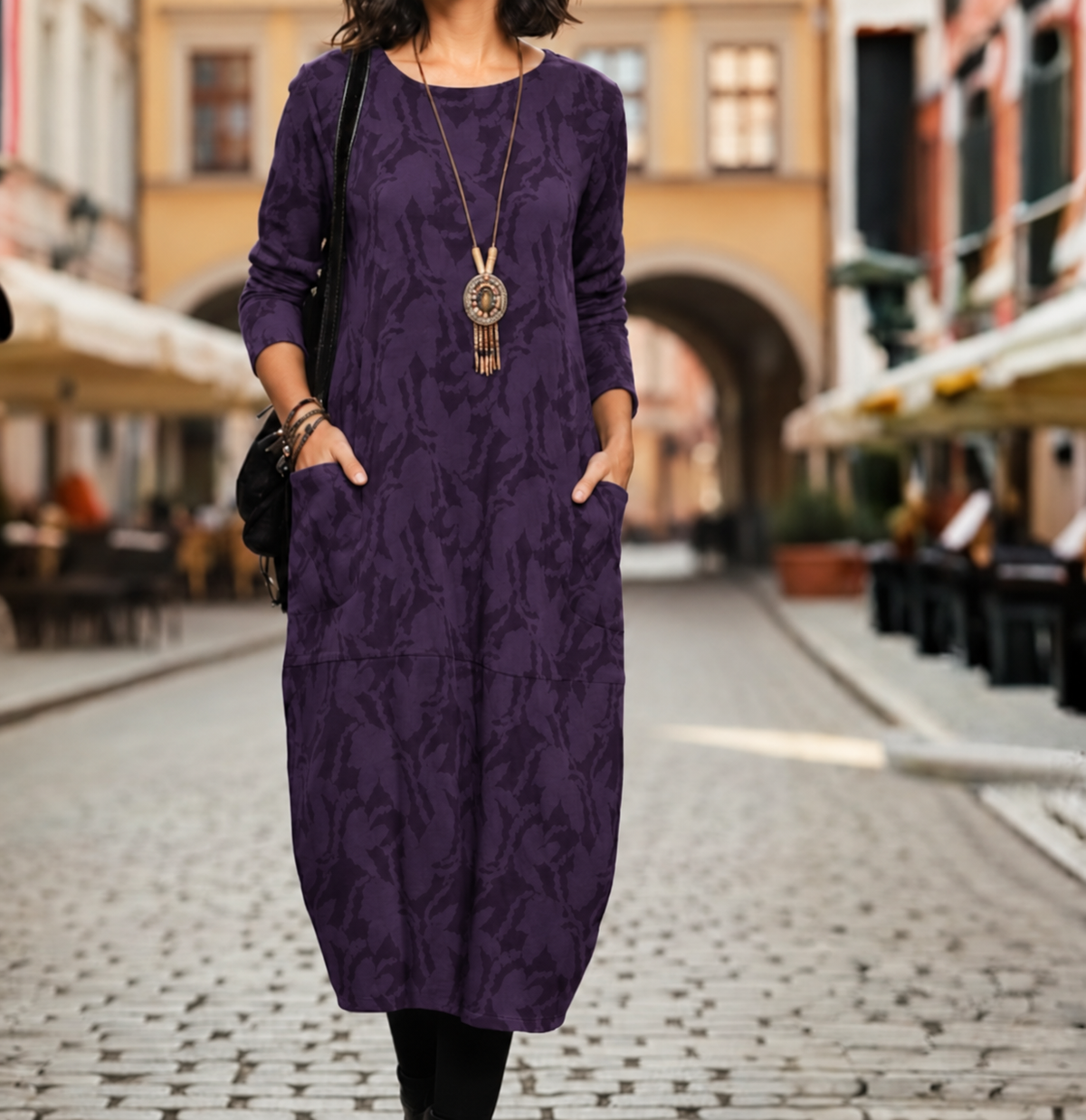 Women Winter Dress Long Sleeve Fitted Silhouette