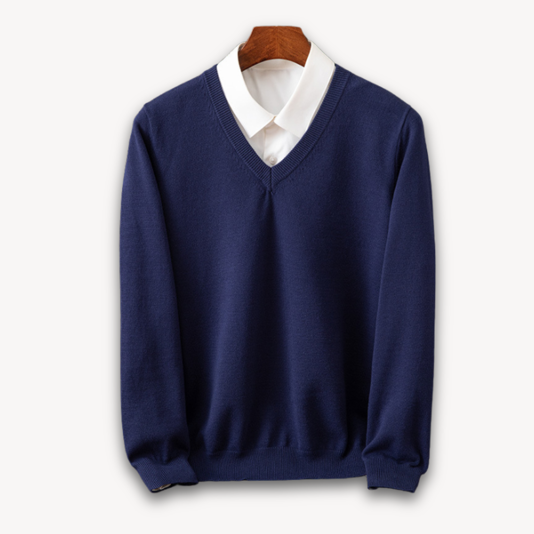 Herren Kaschmir Pullover mit V-Ausschnitt | Vestea