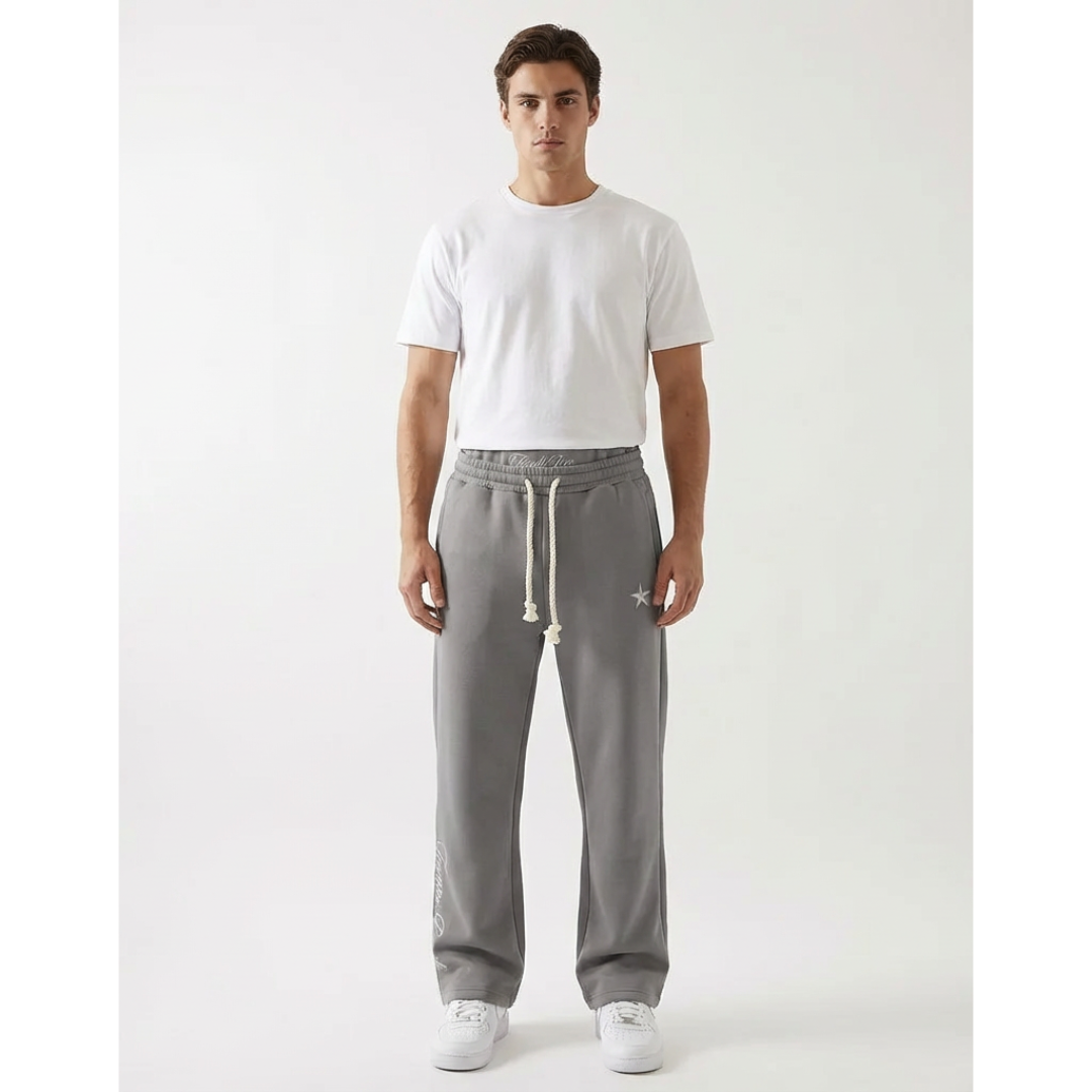 Jogging unisexe coupe ample taille élastique cordon poches décontracté