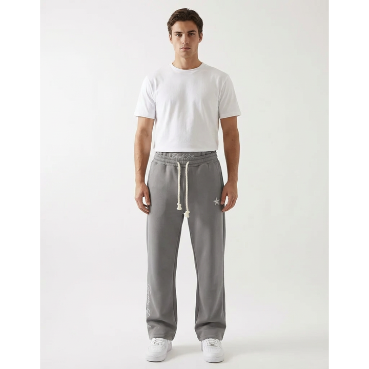 Jogging unisexe coupe ample taille élastique cordon poches décontracté