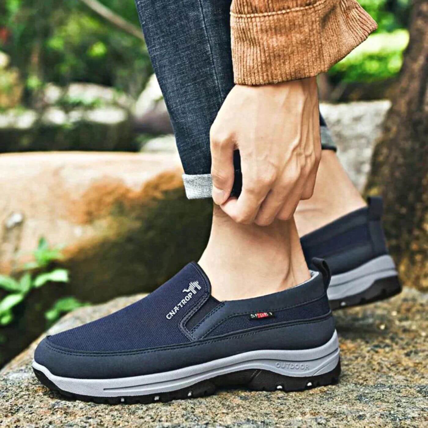 Chaussures homme orthopédiques à soutien ergonomique anti-choc
