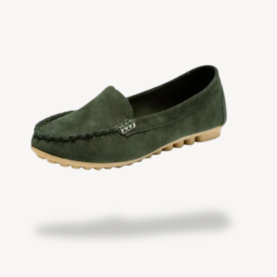 Orthopädische Wildleder-Mokassins für Damen | Vestea
