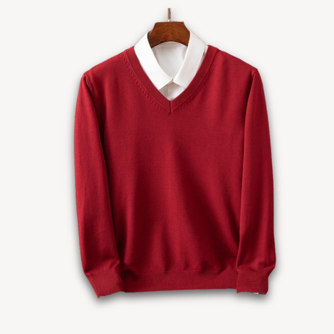Herren Kaschmir Pullover mit V-Ausschnitt | Vestea