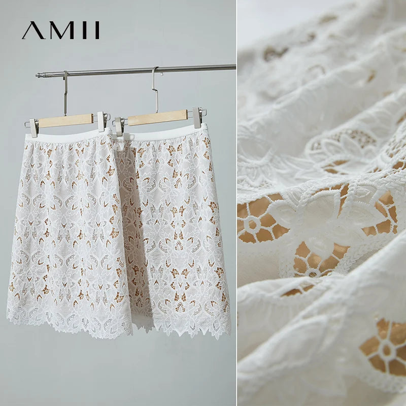 Vestido midi para mujer con encaje bordado floral, manga corta, para oficina y verano