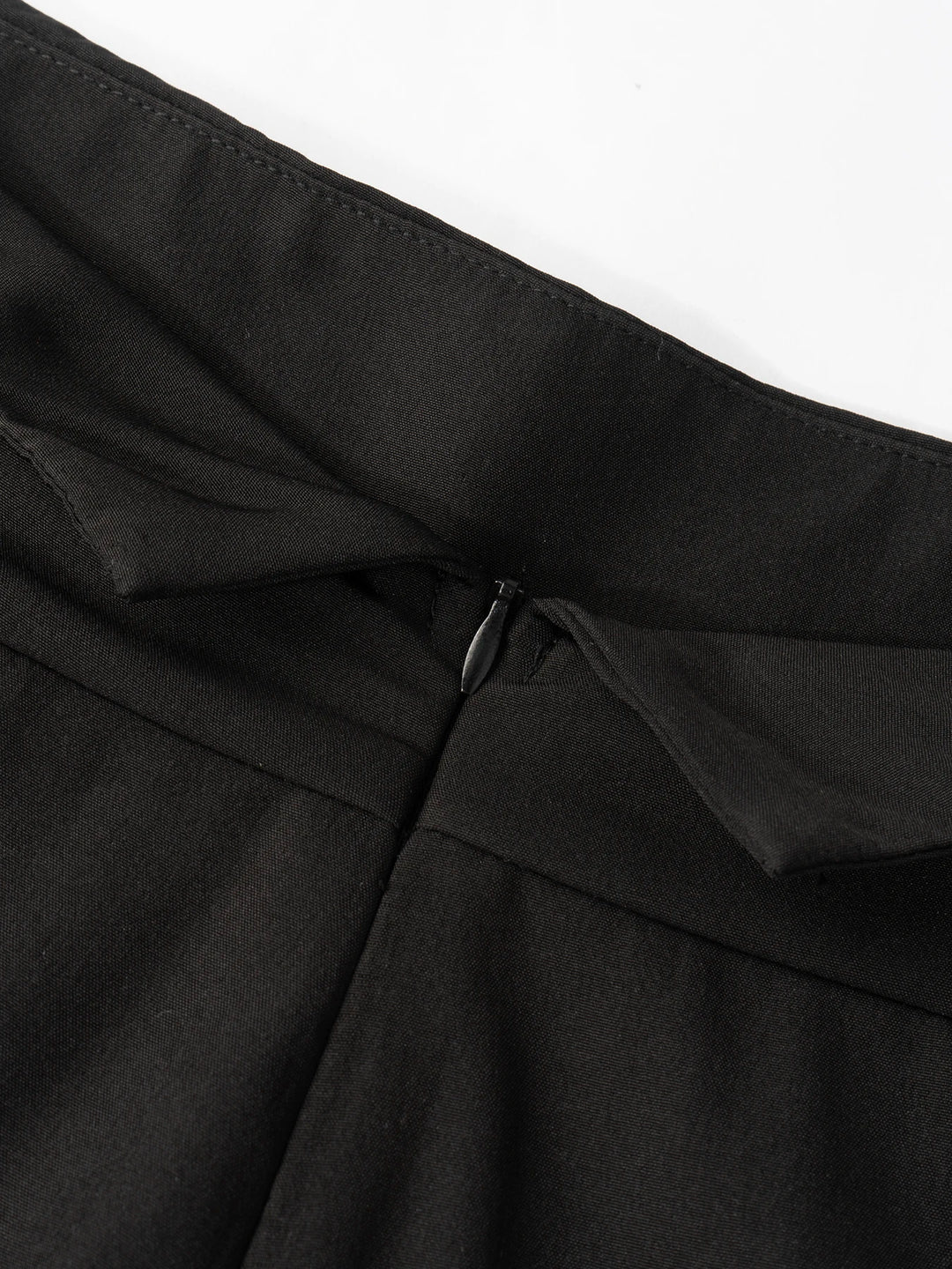 Pantalon femme jambe large taille haute coupe droite décontracté bureau