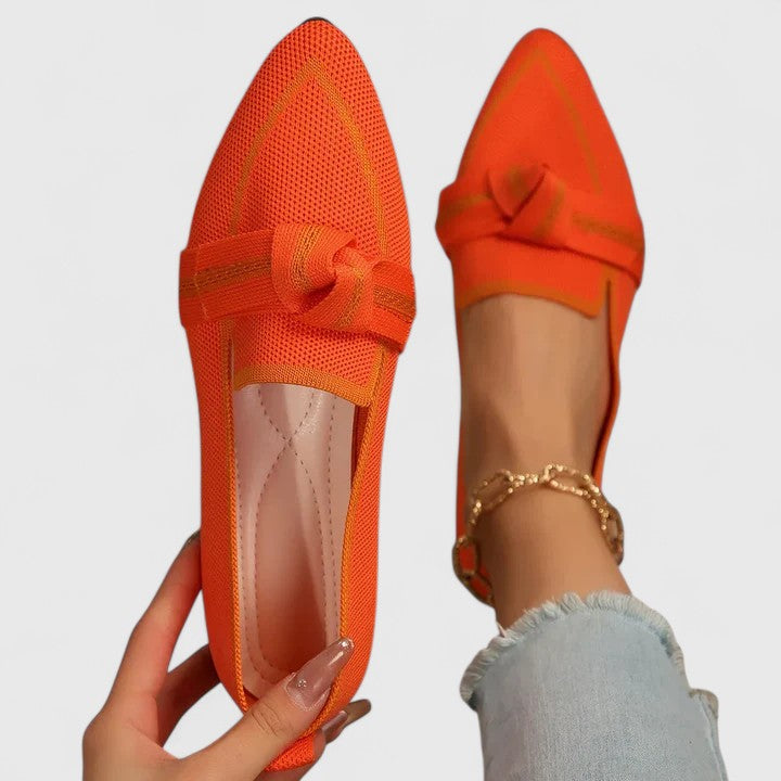 Mocassins pour femmes en maille tricotée, bout pointu, sans lacets, semelle intérieure confortable – Décontracté