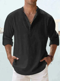 Men's Shirt Linen Sleeveless Button-Up Breathable Casual Beach Wear