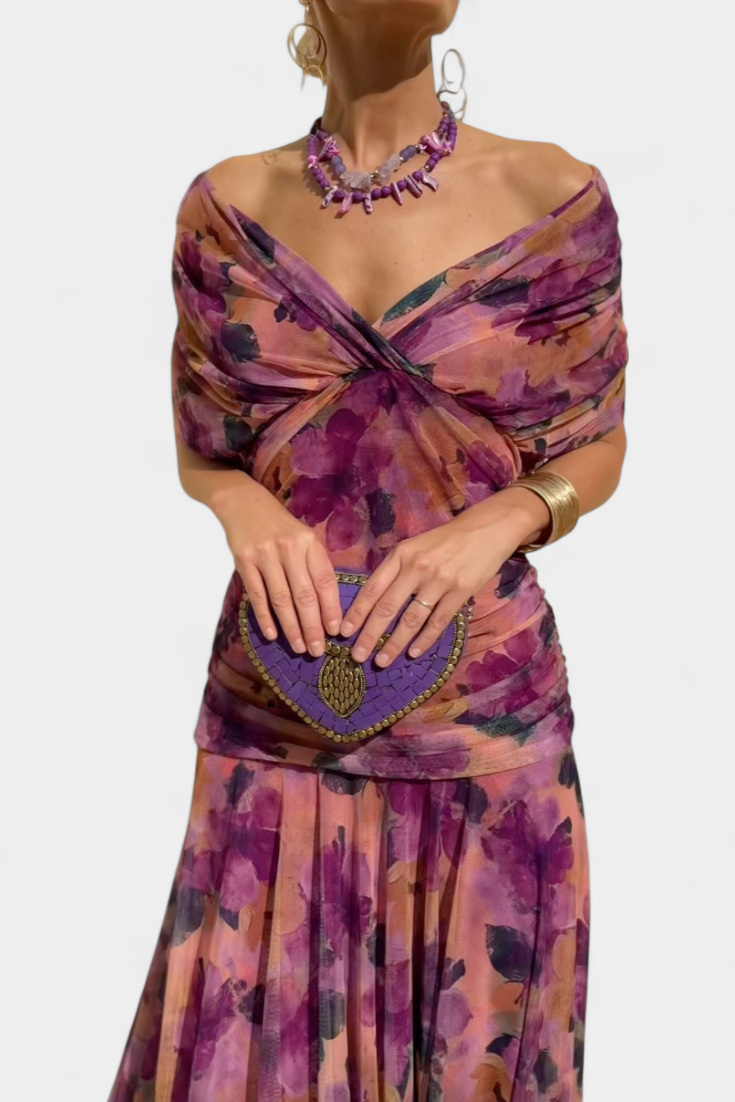 Women's Dress Floral Long Sleeve Ceremony